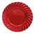 Sousplat de Natal Borda Wave Vermelho - 33cm YANGZI