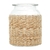 Vaso de Vidro e Fibra Natural 10cm x 14cm - Wolff - comprar online