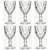 Jogo De 6 Taças de Vidro 340ml Diamond Clear - Ke Home