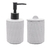 Conjunto 2 Peças para Banheiro de Cerâmica Deli Diamond Branco - Lyor