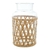 Vaso de Vidro e Fibra Natural 12,5cm x 22,5cm - Wolff - Lojas Prado