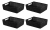 Cesto Organizador De Rattan 4 Peças Preto Home Organizer -1,6 litros