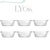 Conjunto com 6 Mini Travessa de Vidro 11,4cm X 10cm X 4cm - Lyor