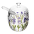 Açucareiro com Colher e Tampa Lavanda Hand Painting 8,5cm x 11,3cm -Lyor