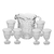 Conjunto 1 Jarra com 6 Taças de Cristal Palm 1,3L/240ml - Lyor
