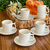 Jogo 6 Xícaras Café Brixton E Pires Em Porcelana Branca 65ml