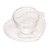 Xícara para Chá com Pires de Cristal de Chumbo Coração 170ML - Lyor