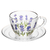 Imagem do Xícara de Chá com Pires Lavanda Hand Painting 220ml Cristal Ecológico - Lyor