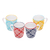 Conjunto 4 Canecas Holambra 225ml Coloridas Cerâmica - Wolff