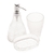 Conjunto Banheiro 3 Peças de Vidro Sodo-Cálcico Elegant Prata - Lyor