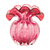 Vaso de Vidro Murano Italy Rosa e Dourado 11cm x 9cm x 11,5cm - Lyor na internet