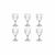 Jogo De 6 Taças de Vidro 340ml Diamond Clear - Ke Home na internet