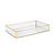Bandeja de Metal com Espelho Dourada 15cm x 25cm x 4cm - Lyor - comprar online