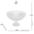 Imagem do Centro de Mesa de Cristal com Pé Queen 30cm x 19cm - Wolff