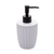 Porta Sabonete Liquido Luxo Lavabo em Cerâmica Branco 330ml - comprar online