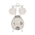 Conjunto 6 Xícaras de Café com Pires de Porcelana e Suporte Versa Prata/Branco 90ml - Wolff - Lojas Prado