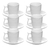 Jogo 6 Xícaras Café Brixton E Pires Em Porcelana Branca 65ml - comprar online