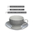 Conjunto 6 Xícaras de Chá em Porcelana Hauskraft 160ml - Lisboa Branco - Lojas Prado