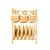 Conjunto 6 Xícaras de Café de Porcelana com Pires e Suporte Versa Dourado/Branco 90ml - Wolff na internet