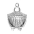 Potiche Decorativa com Pé de Cristal Carrossel - 6,5X6,5X10cm - Lyor - comprar online