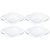 Jogo de 4 Pratos para Sobremesa de Vidro Butterfly 17cm - Wolff