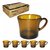 Jogo De Xicaras Ambar Sino Original Glass - 6 Unidades