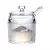 Açucareiro com Colher e Tampa Lines 10cm x 7,5cm Vidro - Wolff - Lojas Prado