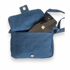 Imagem do Bag Bolsa Jeans de Lado Transversal Feminina de Ombro Tiracolo