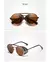 Óculos de Sol Kingseven - Modelo Gótico Steampunk Vintage | Armação de Metal Redonda e Lentes Polarizadas | Estilo Clássico para Homens - Sunset Por do Sol