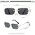 Óculos de Sol Retangular Caterside - Modelo Sem Aro com Lente Gradiente UV400 | Estilo Unissex | Perfeito para Atividade ao Ar livre - loja online