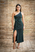 Vestido um ombro só - malha Lurex - loja online