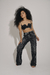 C01TOP04 - TOP HEART BLACK DENIM TIE DYE - Diss Denim