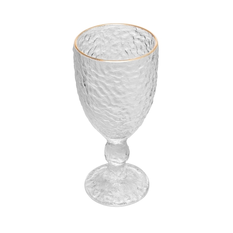 Taça para Água Cristal Martelado Fio de Ouro Petra 320ml Lyor