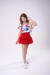 Conjunto Short Saia MiniTrends Vermelho Maçã - Loja Mini Trends