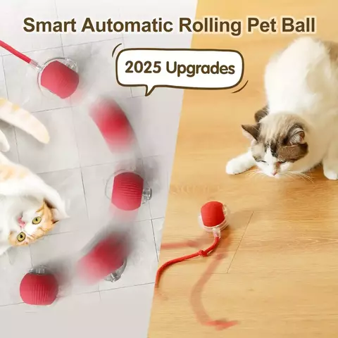 Brinquedo Interativo de Bola para Gatos – Diversão Garantida com Cauda e Movimento Automático! ??