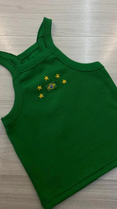 Blusa do Brasil Alcinha Fina Quadrado - comprar online