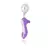 Berloque em forma de sapatinho com esmalte roxo em prata 925