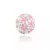 Separador de berloque em prata 925 com flores rosa decorativas