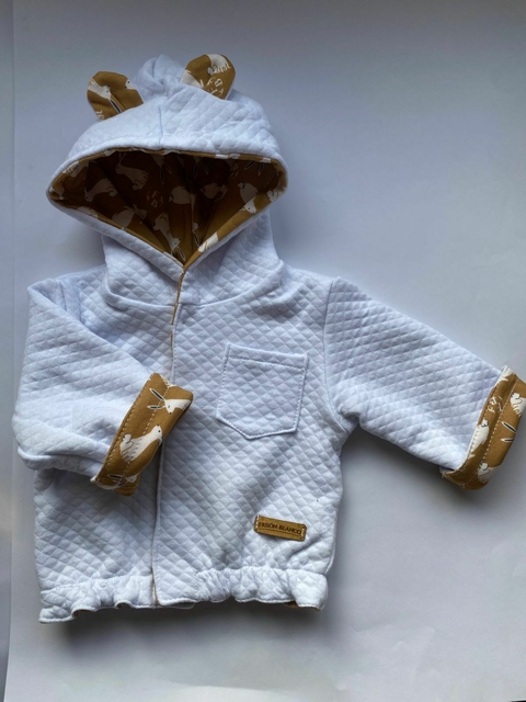 CAMPERA REVERSIBLE-ALGODÓN PIMA-PATAGONIA-CONEJITOS