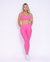 Conjunto Calça Legging Básica Light Rosa Pop candy + Top Lu na internet