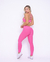 Conjunto Calça Legging Básica Light Rosa Pop candy + Top Lu