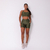Conjunto Short Bolso Duplo Compressão Verde Militar + Top Kelly na internet