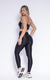 Conjunto Calça Básica Cós Franzido Compressão Preto + Top Marta - Sa Mundo Fitness