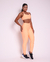 Conjunto Calça Legging Básica New Onça Fit Laranja + Top Lu na internet