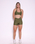 Conjunto Short Básico Cós Cruzado New Onça Fit Camuflagem + Top Jhully - loja online