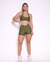 Conjunto Short Básico Cós Cruzado New Onça Fit Camuflagem + Top Jhully - Sa Mundo Fitness