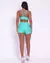 Conjunto Short Básico Curtinho New Onça Fit Sereia + Top Lu - Sa Mundo Fitness