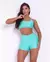 Conjunto Short Básico Curtinho New Onça Fit Sereia + Top Lu
