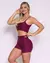 Conjunto Short Empina Ajuste Light Malbec + Top Bruna