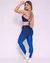 Conjunto Calça Legging Empina Degradê Azul Marinho + Top Paula - Sa Mundo Fitness